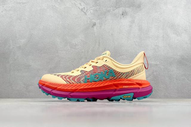 S性价比 Hoka One One Mafate Speed 4 飞速玛法特4代系列低帮轻量户外越野休闲运动慢跑鞋 #采用全新单程提花网面鞋面材质 #内嵌超轻e