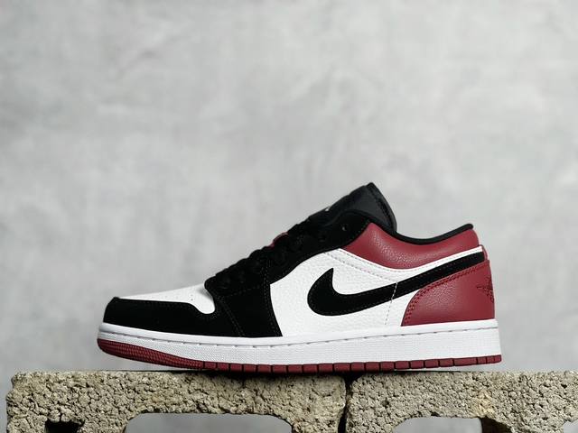 Vt 重磅福利 Jordan Air Jordan 1 Low Black Toe”黑脚趾 黑红白 货号：553558 116 尺码：36 36.5 37.5