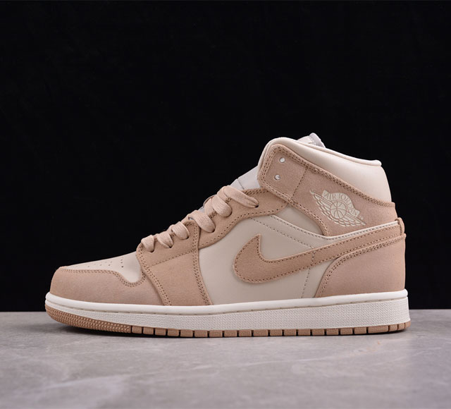 Air Jordan 1 Mid Aj1 乔1卡其色 中帮篮球鞋 Fj3448-200 尺码：36 36.5 37.5 38 38.5 39 40 40.5 4