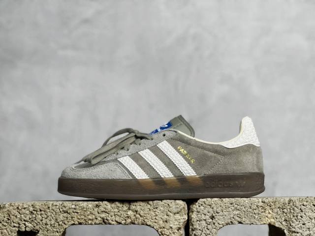 Zx神版 放店私 Adidas Originals Gazelle Indoor 灰白 独家私模大底 正确咬花 透明效果与原版一致 正确色卡 正确版型 货号：I