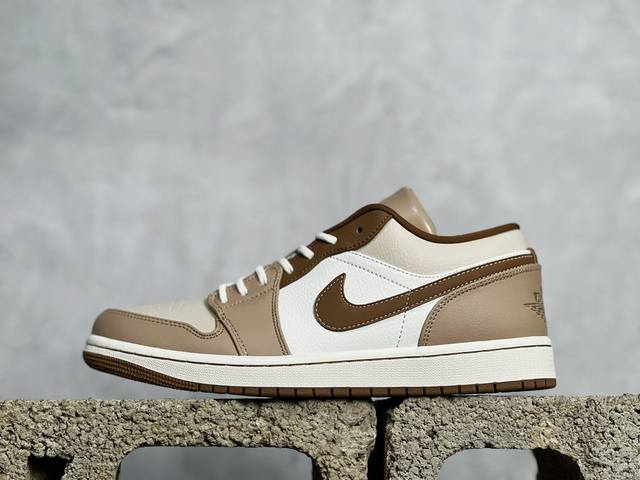 K版 放店私 Air Jordan 1 Low Aj1 乔1卡其黄 低邦文化休闲板鞋 Hf5753-221 尺码：36 36.5 37.5 38 38.5 39