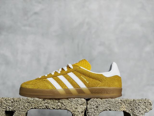 Vt 放店私 外贸批次 Adidas Originals Gazelle Indoor黄白 原厂材料 原厂高频鞋舌 正确大底 采用进口仿毛皮 原厂鞋垫 货号: