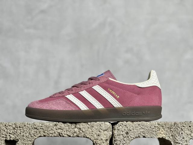 S2版 放店私 Ad Original Gazelle Indoor Trainers 瞪羚室内鞋系列低帮复古百搭休闲运动德训风板鞋 草莓熊 If1809 高