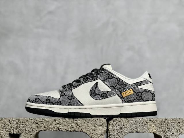 放店私 Nk Sb Dunk Low 古驰联名-灰花纹 周年高端定制 低帮休闲板鞋 Bb9676-311 #定制鞋盒 大厂纯原品质出货 超高清洁度 皮料切割干净