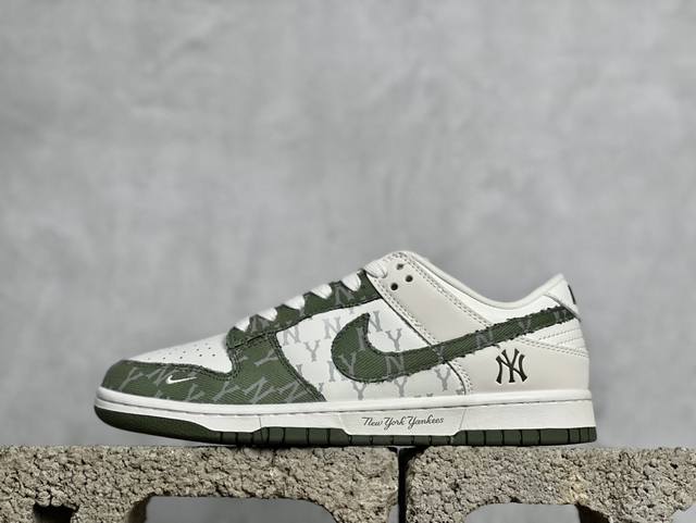 放店私 Nk Sb Dunk Low Mlb联名-绿牛仔 周年高端定制 低帮休闲板鞋 Dq1098-346 #定制鞋盒 大厂纯原品质出货 超高清洁度 皮料切割干