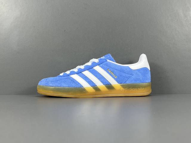 P 渠道优势 纯原版 阿迪 Adidas Originals Gazelle Indoor 白蓝 低帮休闲板鞋 货号：Hq8717 尺码：36 36.5 37