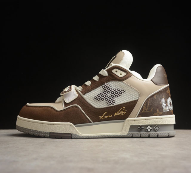 驴牌 2022Trainer Lv 系列louis Vuitton Trainer 时装走秀新款 海淘代购同渠道品质 高端零售 外贸充正专供 原版购入开发 Zp