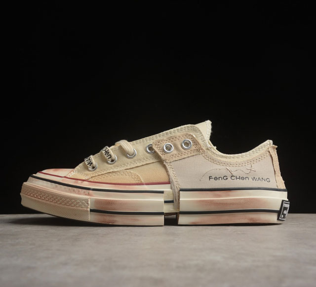 Feng Chen Wang X Converse Chuck 70 Low 中国设计师联名低帮休闲板鞋 A07718C 原版开模耗时研发 市面顶级版本 高端品