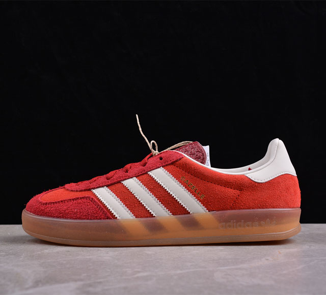 纯原 Ad Originals Gazelle Indoor 三叶草复古休闲防滑耐磨低帮板鞋 Ie1051 #原厂原数据版型 皮料切割干净无任何毛边 鞋型细节完