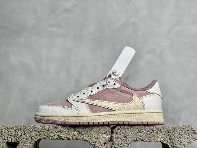 F版 放店私 Travis Scott X Air Jordan 1 Low Og Aj1 乔1倒勾低帮 Dm7866-600 尺码：36 36.5 37.5