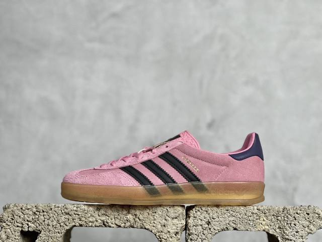 Z版 放店私 Adidas Originals Gazelle Indoor 黑粉 原厂前帮工艺 原厂纸版打造 整体版型 区别市面各种套帮工艺通货 可对比 尺码