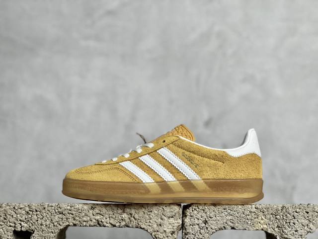 Z版 放店私 Adidas Originals Gazelle Indoor 黄白 原厂前帮工艺 原厂纸版打造 整体版型 区别市面各种套帮工艺通货 可对比 尺码