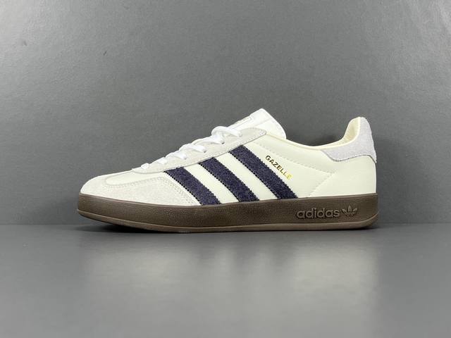 P 渠道优势 纯原版 阿迪 Adidas Originals Gazelle Indoor 米黑 低帮休闲板鞋 货号：Ih8548 全新高端零售平台专供品质出货