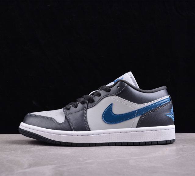 Cj版纯原 Air Jordan 1 Low Aj1 乔1黑灰蓝勾 低帮文化篮球鞋 Dc0774-040 目前市售最高品质出货 原鞋开发 平台订单专用代工流水线