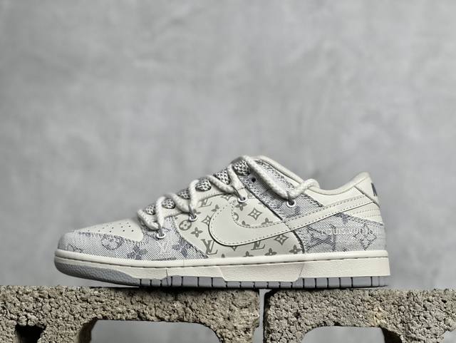 放店私 nk Sb Dunk Low Lv联名-蓝牛仔印花 周年高端定制 低帮休闲板鞋 Sj2068-248 #定制鞋盒 大厂纯原品质出货 超高清洁度 皮料切割