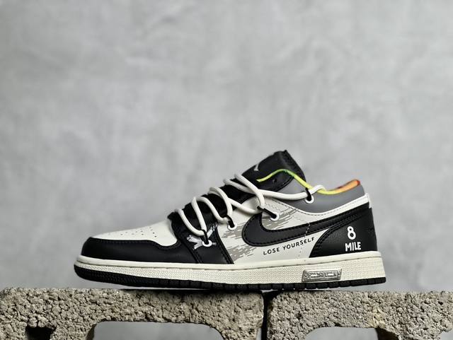 放店私 air Jordan 1 Low 解构抽绳绑带低帮aj1乔1休闲板鞋 原档冲孔鞋头 正确满胶鞋垫 四线拉帮 原厂织唛标 货号：Do842 01 size