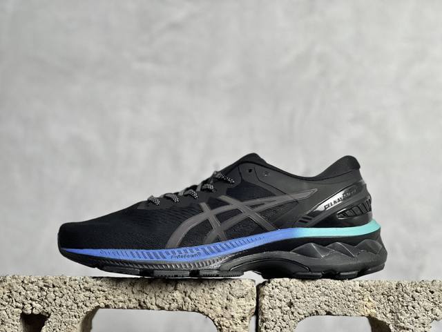 放店私 asics Gel Kayano 27 系列轻量缓震休闲运动跑步鞋 采用环保太空合成革配合透气网眼布鞋面材质 中底3D可视gel缓震胶效果 升级eva全