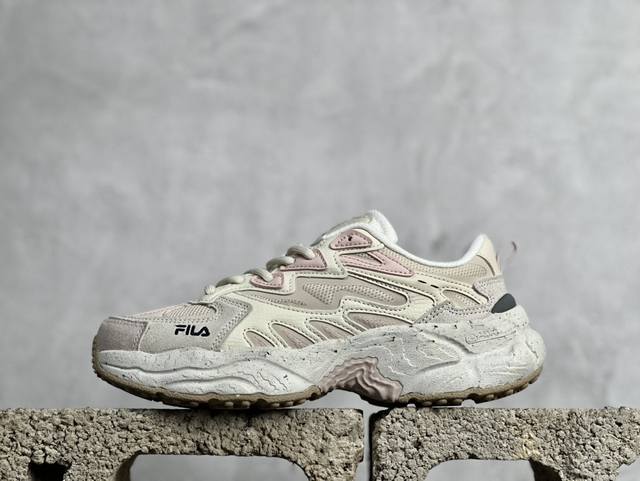 放店私 fila Skiipper 斐乐火星2.0减震防滑网面老爹鞋 复古风重现 原鞋开版定制 正品同步鞋材 皮革拼接麂皮 搭配透气网布 主打复古潮流 白粉紫撞