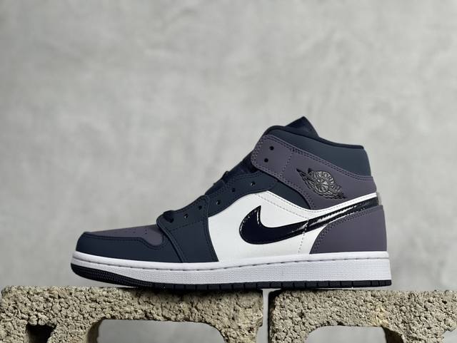 放店私 vt性价比 Air Jordan 1 Mid 桑德紫 黑紫脚趾 货号：554724 445 尺码：36 36.5 37.5 38 38.5 39 40