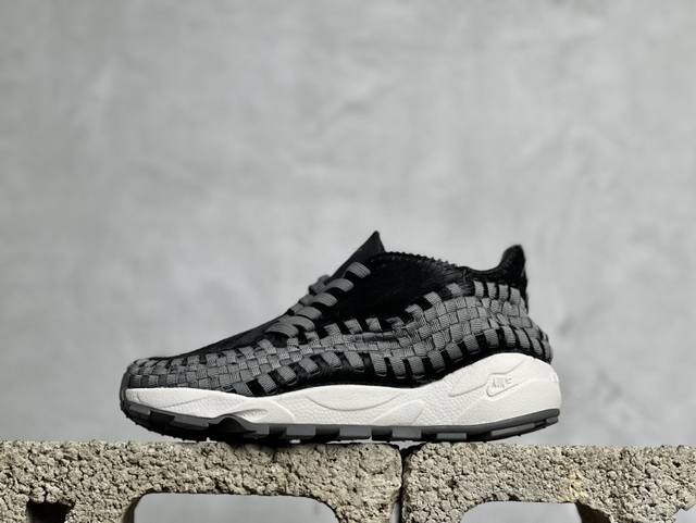 放店私 nk Air Footscape Woven 耐克不对称编织防滑耐磨低帮生活休闲鞋 Fb1959-001 #Footscape 采用宽鞋头和横向系带，为