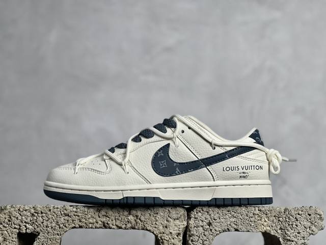 放店私nk Sb Dunk Low Lv联名-经典米蓝 周年高端定制 低帮休闲板鞋 Jj5688-102 #定制鞋盒 大厂纯原品质出货 超高清洁度 皮料切割干净