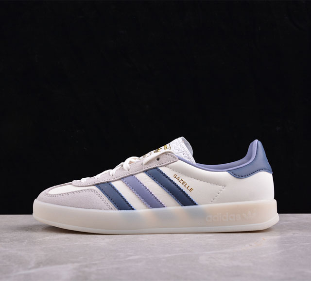 纯原 Ad Originals Gazelle Indoor 三叶草复古休闲防滑耐磨低帮板鞋 Ig1643 #原厂原数据版型 皮料切割干净无任何毛边 鞋型细节完