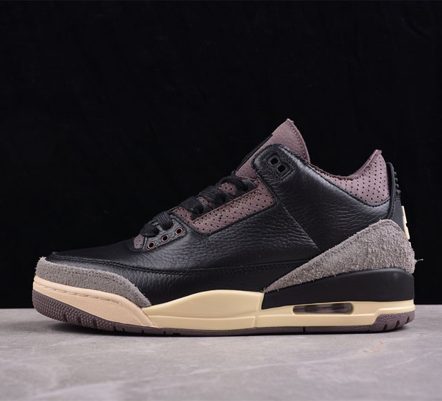 Ma Maniere X Air Jordan 3 Retro Black Aj3 乔3联名款 Fz4811-001 #售后原盒损坏扣￥30，全鞋面将黑色作为底