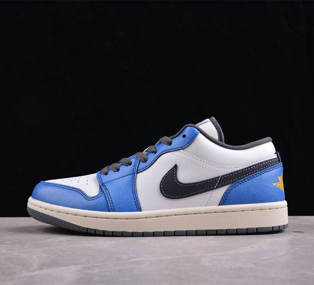 Cj版纯原 Air Jordan 1 Low Flight Vintage Aj1 乔1做旧白蓝 低帮文化休闲板鞋 Fv8439-104 #市售最高品质 原鞋开