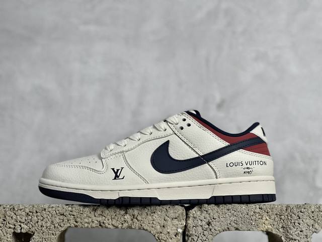 Nk Sb Dunk Low Lv联名-米蓝红 周年高端定制 低帮休闲板鞋 Xx2025-313 #定制鞋盒 大厂纯原品质出货 超高清洁度 皮料切割干净无任何毛