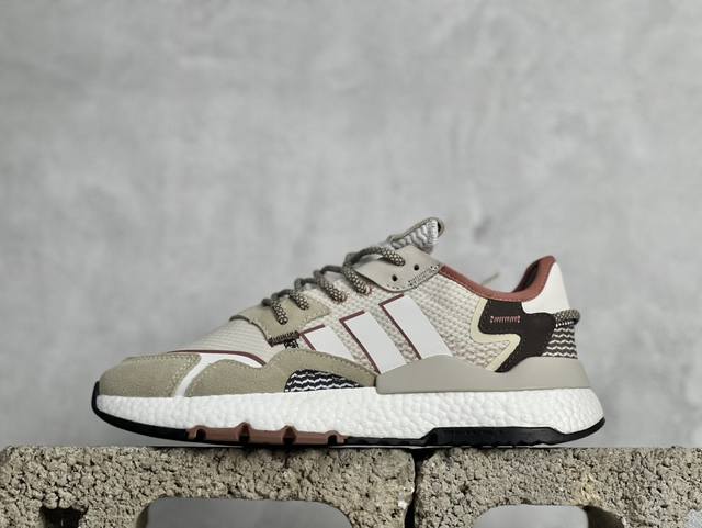 Rs版 福利特价 Ad Nite Jogger 2019 Boost 联名夜行者复古跑鞋 Bd7936 原厂材料 原厂大底 私家独模 网布搭配麂皮拼接打造鞋面