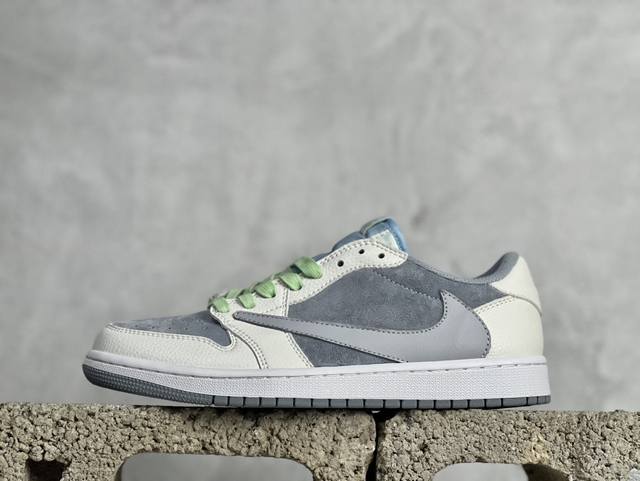 B版 Travis Scott X Fragment X Air Jordan 1 Low Ts联名倒勾低帮板鞋 Dm7866-888 错版灵感来源于洛杉矶球鞋