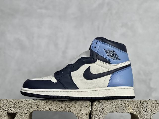 Dt福利 Air Jordan 1 Aj1 乔1黑曜石 北卡蓝 黑蓝脚趾 555088-140 #天花板品质 原装版本 全身采用原厂皮料 鞋带 织唛 内标全部客