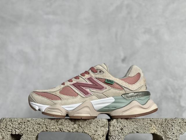 Ay Joe Freshgoods X New Balance Nb9060 新百伦绒面革网布经典百搭防滑耐磨透气低帮生活休闲鞋 联名三文鱼粉 U9060Jf1