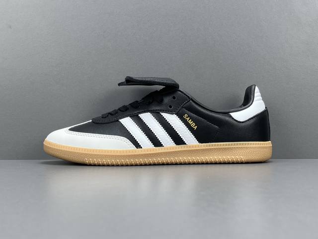 渠道优势 纯原版 阿迪 Adidas Originals Samba Long Tongues 白黑 低帮休闲板鞋 货号：Ig2010尺码36 36.5 37