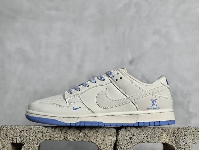 nk Sb Dunk Low Lv联名-米白黛蓝 周年高端定制 低帮休闲板鞋 Xx2025-322 #定制鞋盒 大厂纯原品质出货 超高清洁度 皮料切割干净无任何