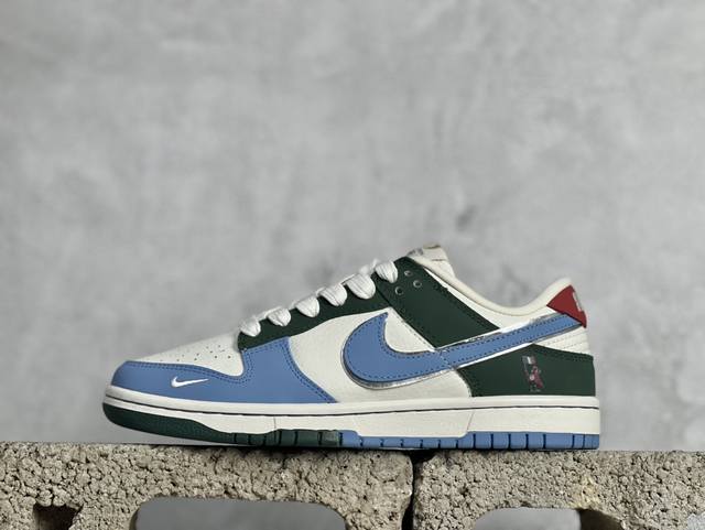 nk Sb Dunk Low 巴黎奥运限定-蓝绿拼接 高端定制 低帮休闲板鞋 Jh8310-952 #吉祥物形象是基于法国传统弗里吉亚帽拟人化设计的，灵感来源于