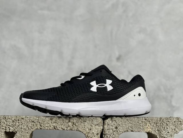 under Armour Surge 3 安德玛运动舒适 织物减震防滑耐磨透气 低帮休闲跑步鞋 货号:3024894-001 尺码:36-45 Y