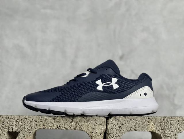 under Armour Surge 3 安德玛运动舒适 织物减震防滑耐磨透气 低帮休闲跑步鞋 货号:3024883-400 尺码:36-45 Y