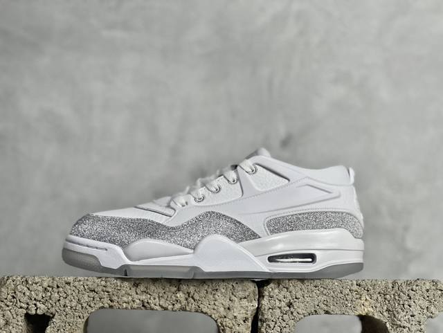 f版 Air Jordan 4 Remastered Aj4 乔4白满天星 Hq3441-111 #鞋款由纺织网布、皮革和翻毛皮混合而成，散发出时尚、高级的外观