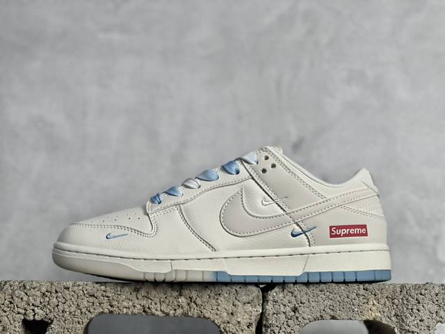 nk Sb Dunk Low Supreme联名-米蓝双勾 周年高端定制 低帮休闲板鞋 Bb8675-108 #定制鞋盒 大厂纯原品质出货 超高清洁度 皮料切割