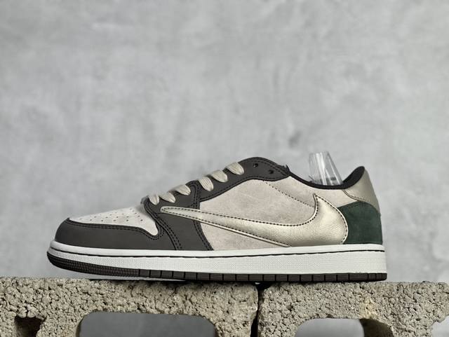 z版 Travis Scott X Air Jordan 1 Low Og Aj1 乔1反转倒勾 联名款休闲运动篮球鞋 Dm7866-818 尺码：36 36.