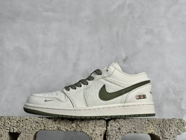 air Jordan 1 Low Aj1 乔1 古驰联名-米绿针织 高端定制 低帮复古篮球鞋 Dm5688-103 #定制鞋盒 大厂纯原品质出货 超高清洁度 皮