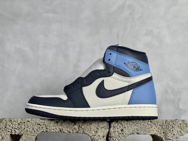 vt Air Jordan 1 Aj1 乔1黑曜石 北卡蓝 黑蓝脚趾 555088- #天花板品质 原装版本 全身采用原厂皮料 鞋带 织唛 内标全部客供原厂 原