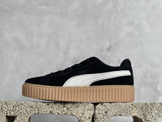 rihanna X Puma Creeper Velvet 彪马蕾哈娜增高松糕厚底板鞋 外贸独立原厂订单 真正tr底 此材料优点是不会受到外界环境气温变化 防滑