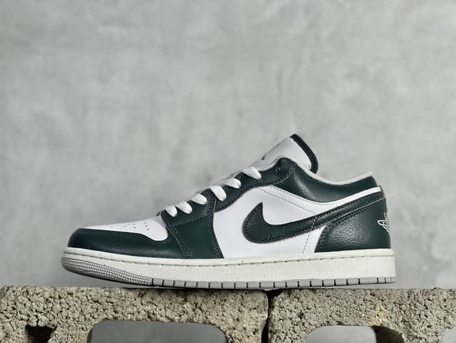 dt Air Jordan 1 Low Aj1 乔1白绿色 低帮文化休闲板鞋 Fq7687-300 #市售最高品质 原鞋开发 大厂代工流水线打造 公司货既视感