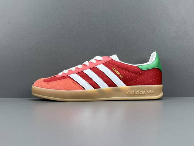 渠道优势，！ 纯原版 阿迪 Adidas Originals Gazelle Indoor 舒适百搭防滑耐磨 低帮 板鞋 男女同款 尺码 36-46 货号if9