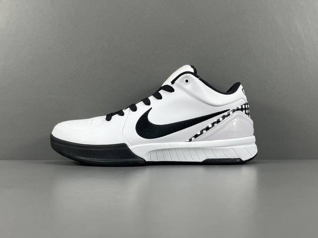 渠道优势，支持代发！ Og版：科比4 白黑 Nike Zoom Kobe4 Mambacita Gigi 耐磨透气 低帮 实战篮球鞋 男女同款 货号：Fj936