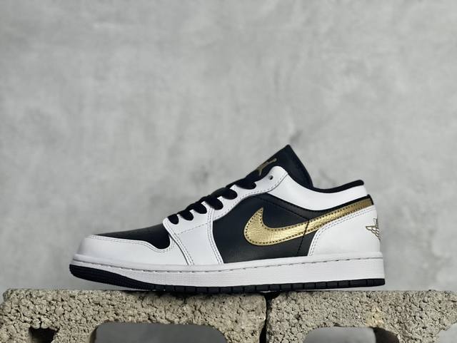 Dt纯原 Air Jordan 1 Low Aj1 乔1黑白金勾 低帮文化篮球鞋 #市售最高品质 原鞋开发 大厂代工流水线打造 公司货既视感 细节随意对比 货号