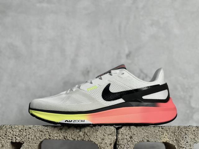 Rs版 Nike Air Zoom Structure 登月 25代 网面透气跑鞋 官方一比一制作 纯原版本 原装组合大底 采用透气网眼鞋面搭配外翻式鞋口，为脚