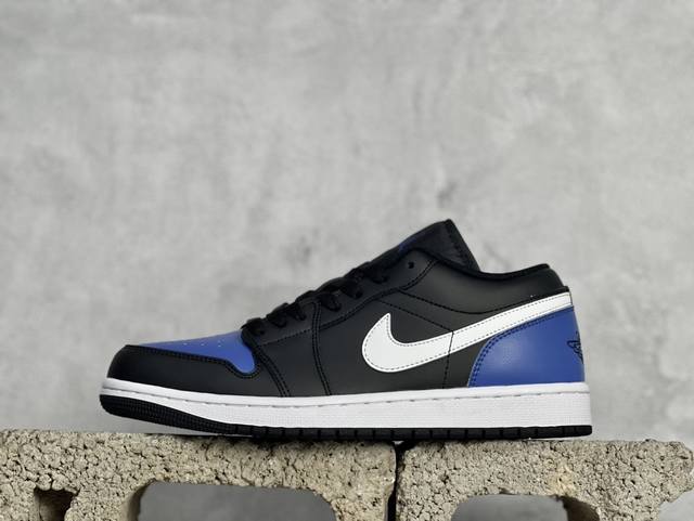 K版 Air Jordan 1 Low Aj1 乔1黑蓝 低帮复古篮球鞋 553558-042 尺码：36 36.5 37.5 38 38.5 39 40 40